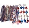 71 Pcs 4th of July Beads Necklaces Independence Day Beads Set Red White Blue